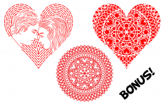 Ten Decorative Heart Cut Out Design 1 Product Image 5