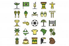 Brazil icons vector flat Product Image 1