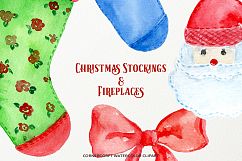 Christmas Stockings and Fireplaces Clipart Product Image 9