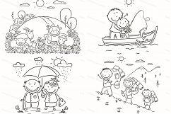 Black and white cartoon illustrations Product Image 2