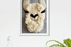 Cutest Llama Print Wall Art of my original llama felt paint Product Image 6