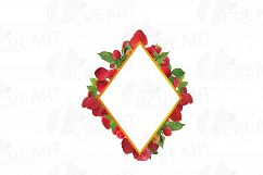 Raspberry frames watercolor clip art pack, Raspberry fruit Product Image 13