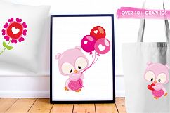 Valentine Owls graphics and illustrations Product Image 5