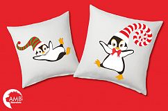 Winter Penguins cliparts, graphics, illustrations AMB-307 Product Image 2