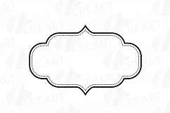 Digital Frames, Borders Clip Art, Digital Labels silhouette Product Image 3