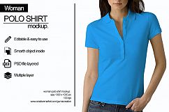 Women Polo Shirt Mockup Product Image 4