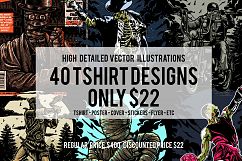 40 Tshirt Designs Bundle Product Image 1