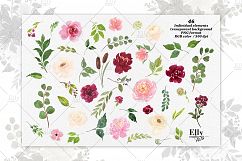 Watercolor flower clip art - Leticia Product Image 8