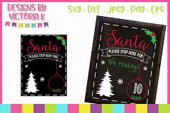 4 Christmas Countdown Chalkboard Designs, SVG, DXF, PNG Product Image 3