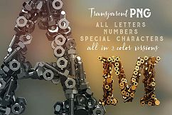 Metalic Bolts 3D Lettering Product Image 2