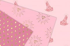 Pink Princess Seamless Patterns Product Image 2