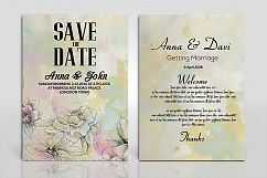 Double Sided Floral Save The Date Card Product Image 1