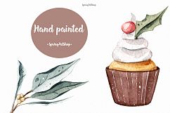 Christmas food watercolor clipart Product Image 2