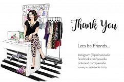 Fashion clipart - Curvy Girls in Animal Print - Dark Skin Product Image 5