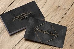 Premade Black and Gold Business Card Template Product Image 2