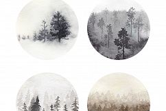 OUTDOOR: circle watercolor illustrations Product Image 2