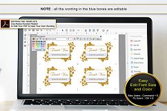 Gold Thank You Card Template, instan download, DAD_09 Product Image 3