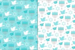 Blue Gray Hanukkah Patterns Product Image 5
