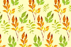autumn watercolor leaves vector Product Image 1