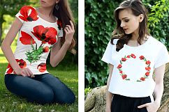 Poppy flowers watercolor set. Product Image 7