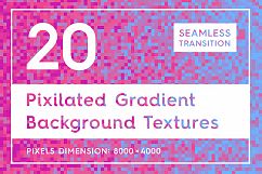 20 Pixilated Gradient Backgrounds Product Image 1