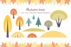 Autumn woodland. Vector animals and plants. Product Image 3