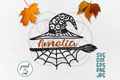 Halloween Spider Web Witch Hat Monogram bundle svg dxf pdf Product Image 11