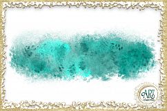 Teal Aqua Glitter Brush Strokes 24 PNG Aquamarine clipart Splashes  Product Image 14