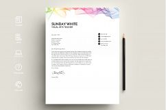 resume template, CV template, CV design, rainbow Product Image 5