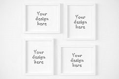x4 collage white frames 4 to 5 mockup Product Image 1