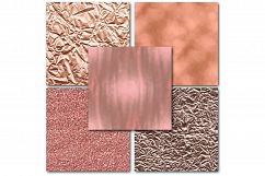Rose Gold Foil Glitter Textures - Digital Papers Product Image 2