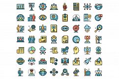 IT administrator icons set vector flat Product Image 1