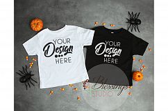 Halloween Mockup White, Black, Toddler Childrens T Shirt Product Image 1