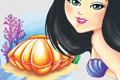 Watercolor Colorful Mermaids by Whimseez Product Image 2