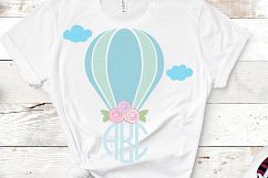 Hot air balloon svg cutting file, Monogram Frame Svg images Product Image 2