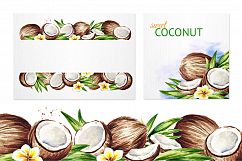 Coconut. Watercolor collection Product Image 8
