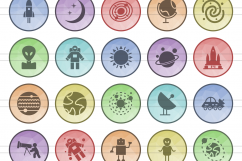 150 Science Filled Low Poly Icons Product Image 2