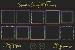Pastel Rainbow Square Confetti Frames Product Image 3