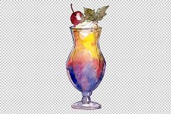 Watercolor exotic drink cocktail PNG set Product Image 2