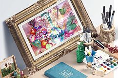 Watercolor grape set + Bonus 4 BG. Product Image 7
