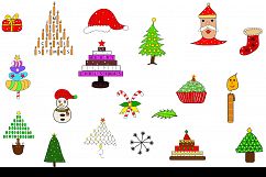 Christmas bundle / christmas svg bundle / Christmas element / Christmas digital paper / ornaments / Christmas svg quote / Christmas element / clipart Product Image 5