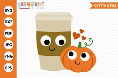  Pumpkin spice SVG, pumpkin svg, latte svg, coffee svg Product Image 1