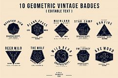 10 Geometric Vintage Badges Product Image 9