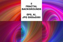 5 Abstract Backgrounds AI, EPS, JPG 5000x5000 Product Image 1