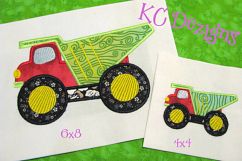 Dump Truck Machine Applique Embroidery Design Product Image 1