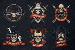 Skull logo set on dark Product Image 2