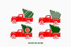 Retro vintage christmass Truck svg, holiday christmas svg Product Image 1