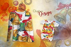 ollection of festive candles PNG watercolor set Product Image 7