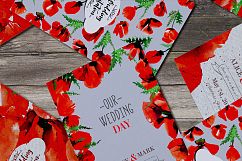 Poppy flowers watercolor set. Product Image 4