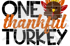 One Thankful Turkey SVG Product Image 2